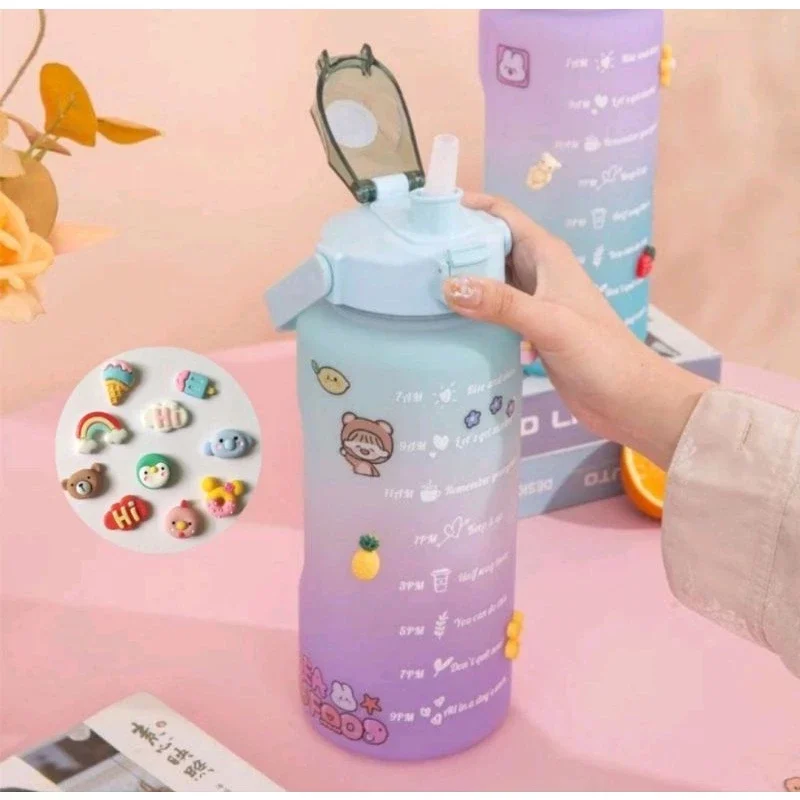 Garrafa Squezze de Agua 2 Litros 2000Ml Motivacional Grande Capacidade Resistente - Image 5