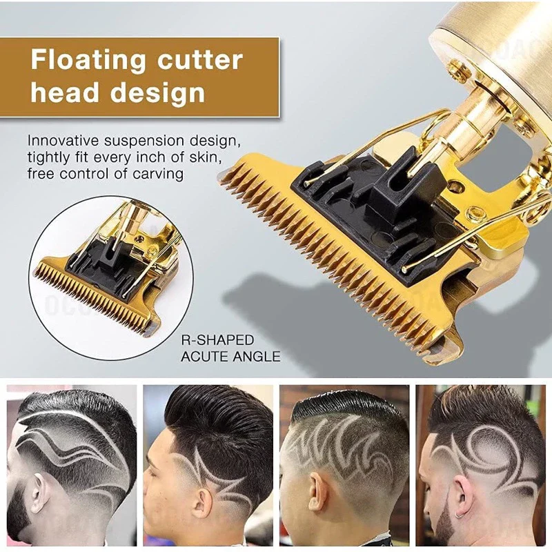 Máquina De Cortar Cabelo Para Barba Masculina Designer Aleatório Elétrico Profissional - Image 4