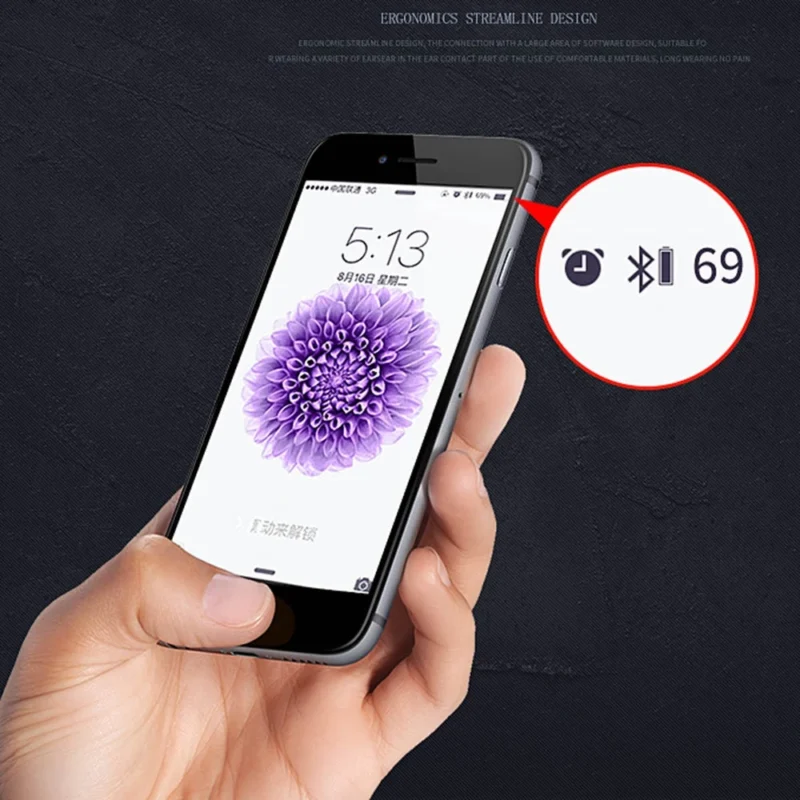 S109 Fone De Ouvido Esportivo Bluetooth 5.0 Sem Fio Com Cancelamento De Ruído/Microfone - Image 2